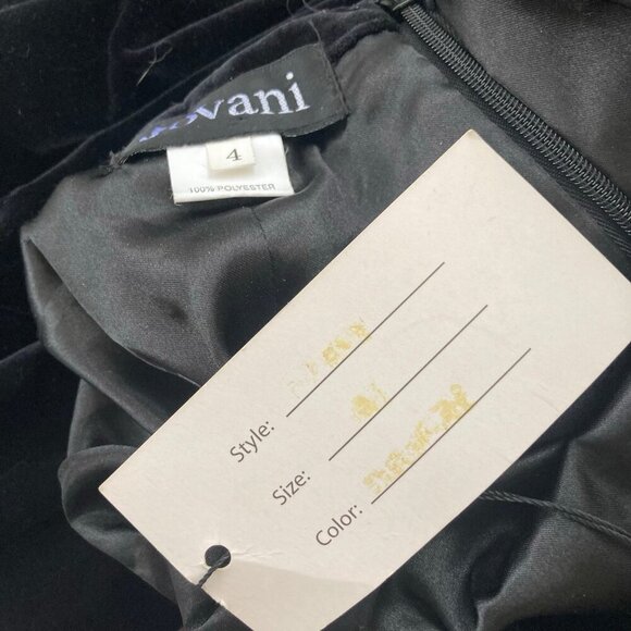 NWT Jovani Open Back Velvet High Slit Maxi Trumpet Gown Dress Women’s 4 - Picture 12 of 13